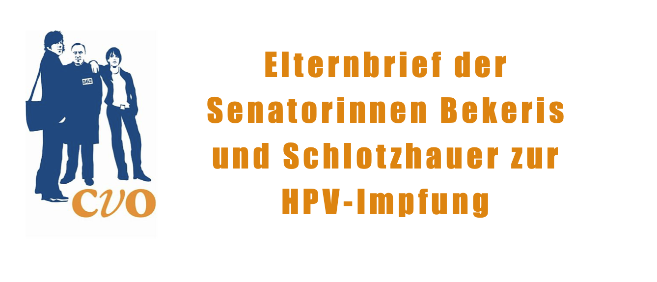 Schreiben der Senatorinnen Bekeris und Schlotzhauer zur HPV-Impfung