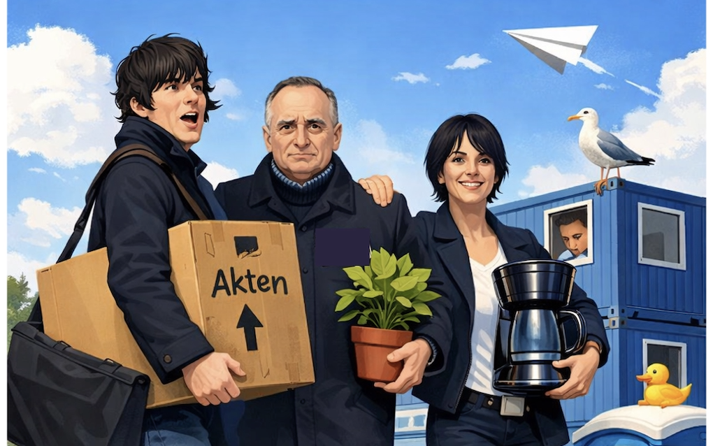 Umzug der Verwaltung in die Containeranlage